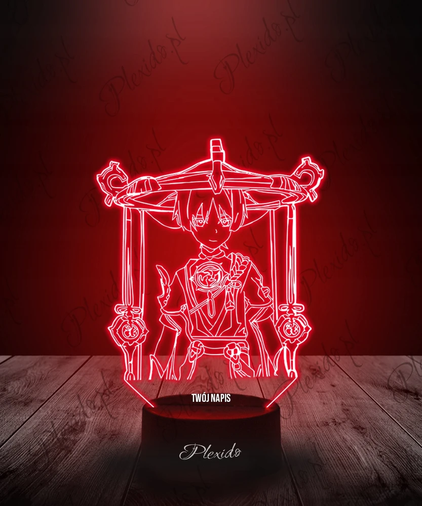 Plexido Lampka Nocna 3D LED Genshin Scaramouche Anime
