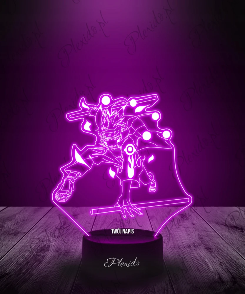 Plexido Lampka Nocna 3D LED Naruto Uzumaki Anime Prezent