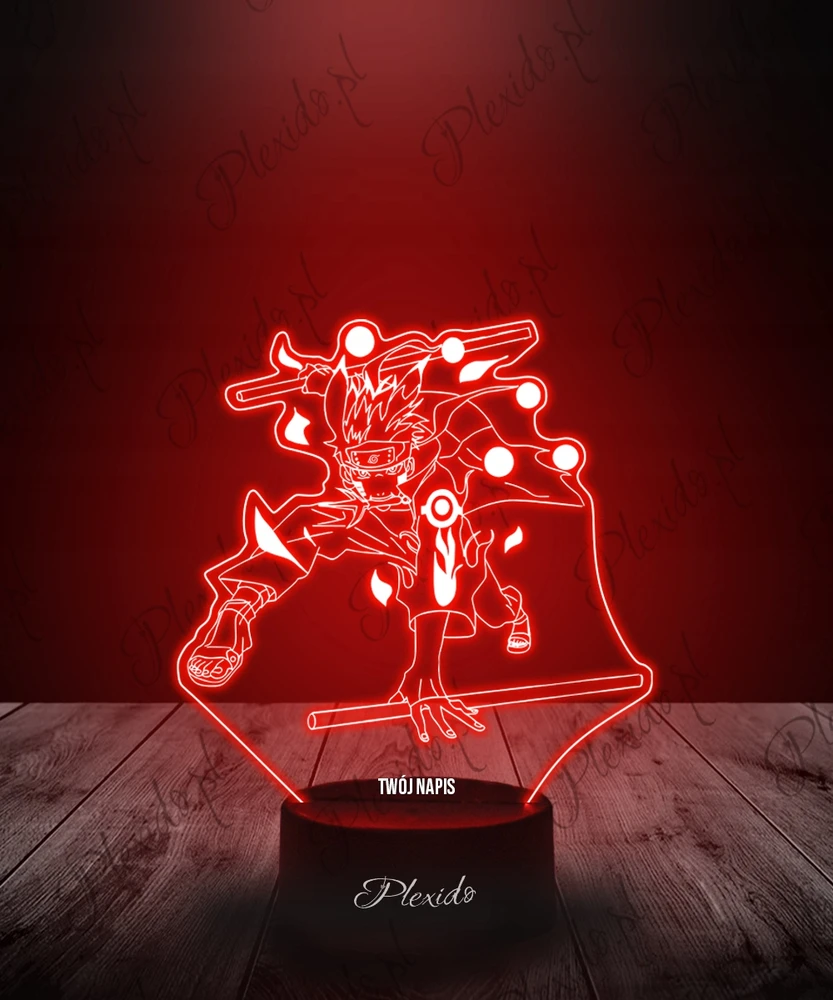 Plexido Lampka Nocna 3D LED Naruto Uzumaki Anime Prezent