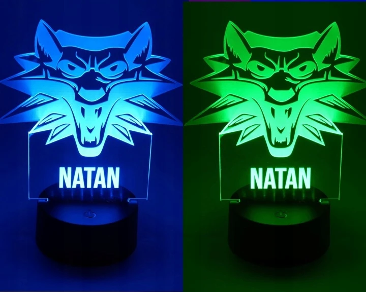 Plexido Lampka Nocna 3D LED Pamiątka Chrztu Świętego Imię