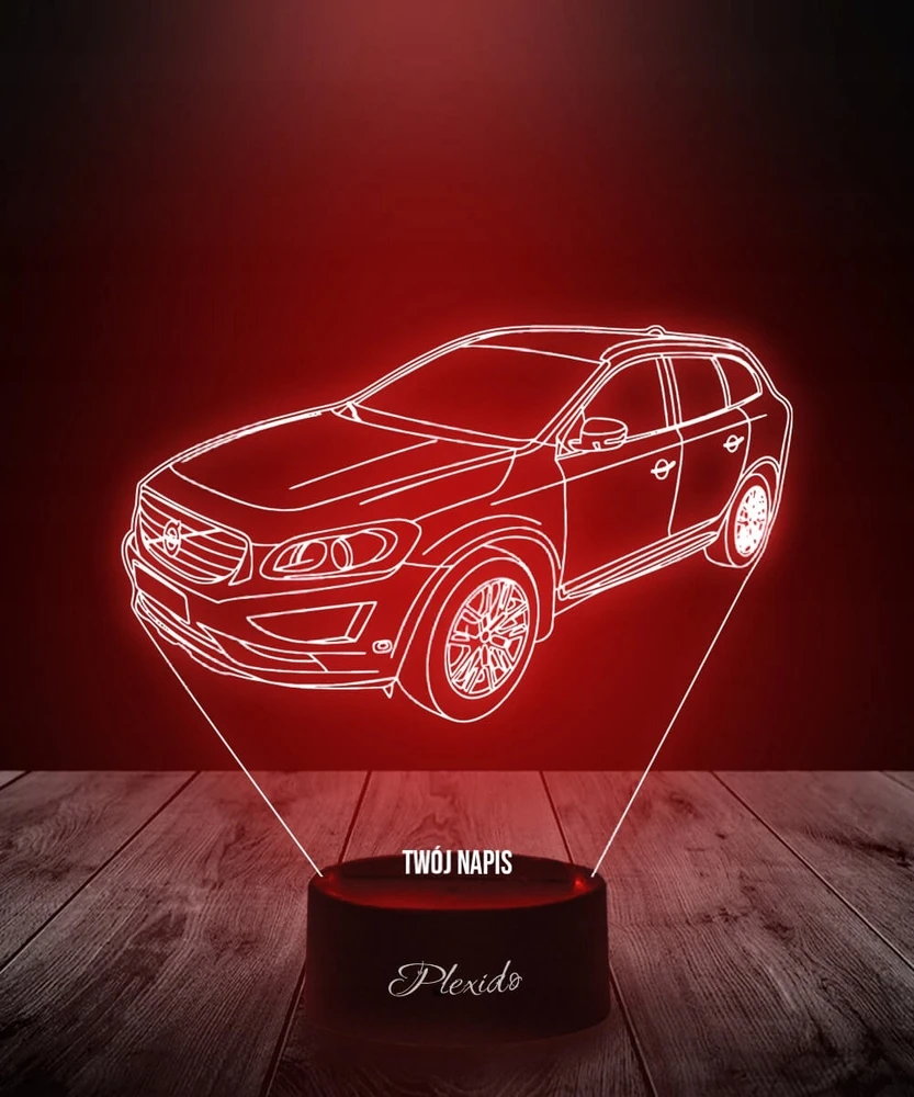 Plexido Lampka Nocna 3D LED Samochód Volvo XC60 SUV