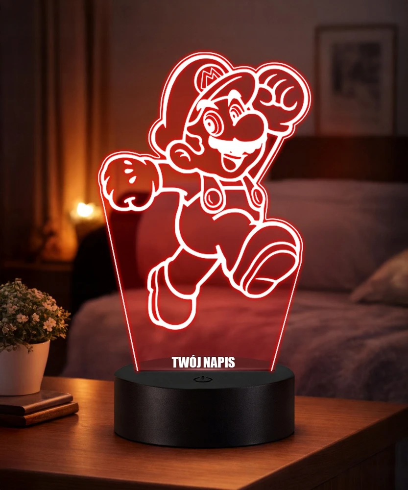 Plexido Lampka Nocna 3D LED Super Mario Bros