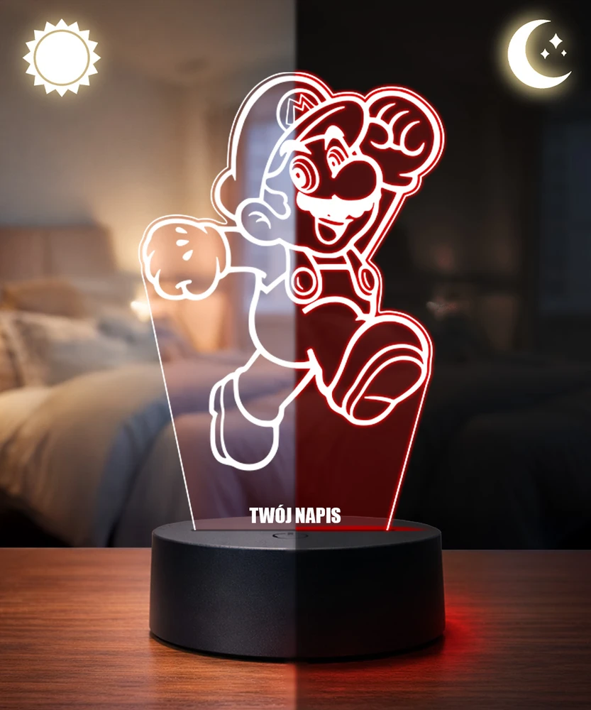 Plexido Lampka Nocna 3D LED Super Mario Bros