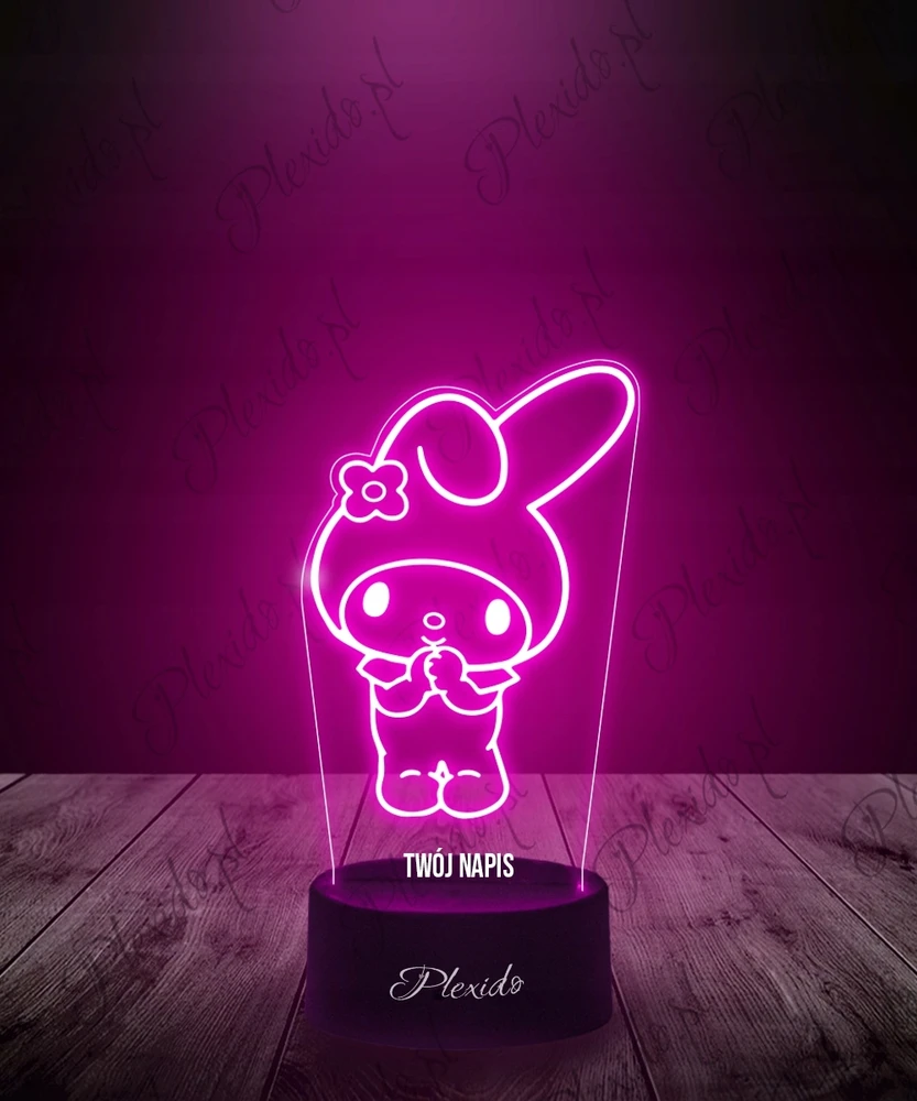 Plexido Lampka Nocna Hello Kitty My Melody Na Prezent Grawer Twoje Imię LED 3D