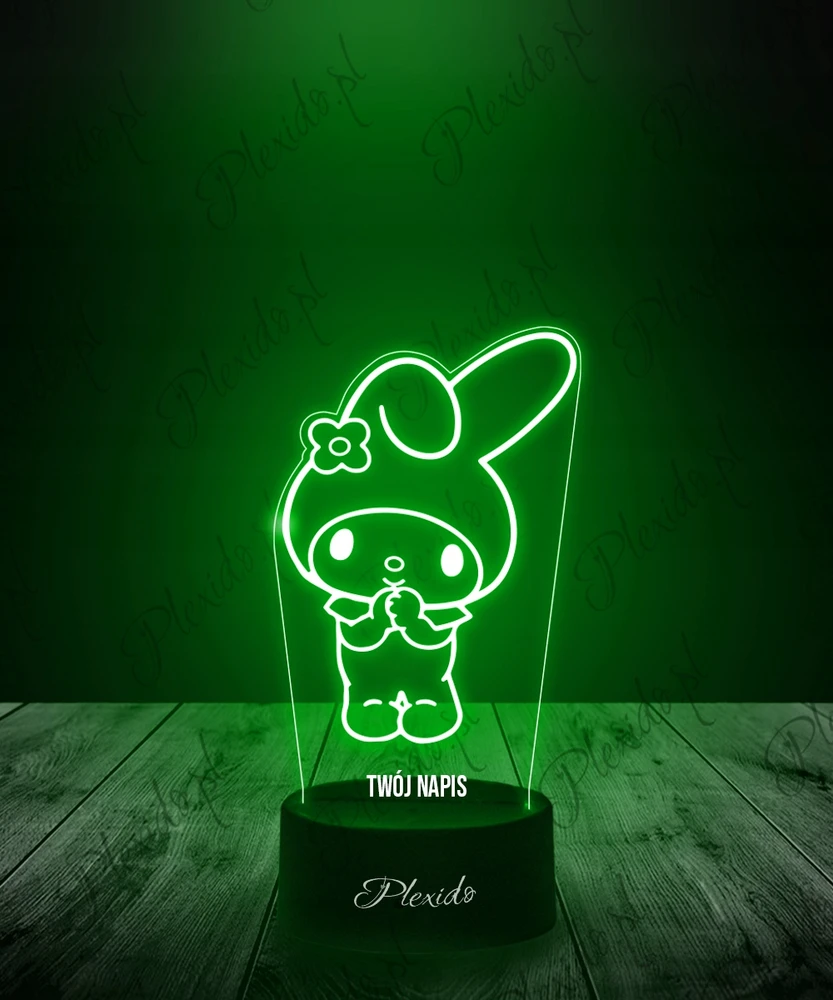 Plexido Lampka Nocna Hello Kitty My Melody Na Prezent Grawer Twoje Imię LED 3D