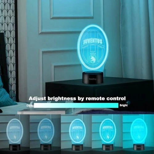 Plexido Lampka nocna JUVENTUS wielokolorowa pilot LED 3D