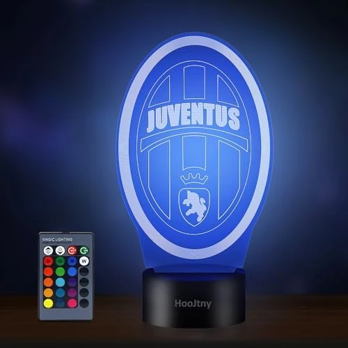 Plexido Lampka nocna JUVENTUS wielokolorowa pilot LED 3D