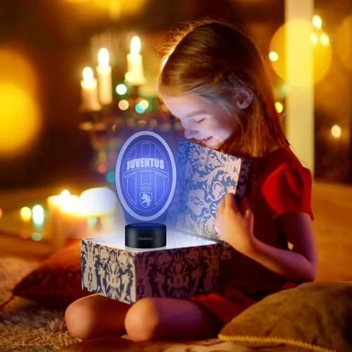 Plexido Lampka nocna JUVENTUS wielokolorowa pilot LED 3D