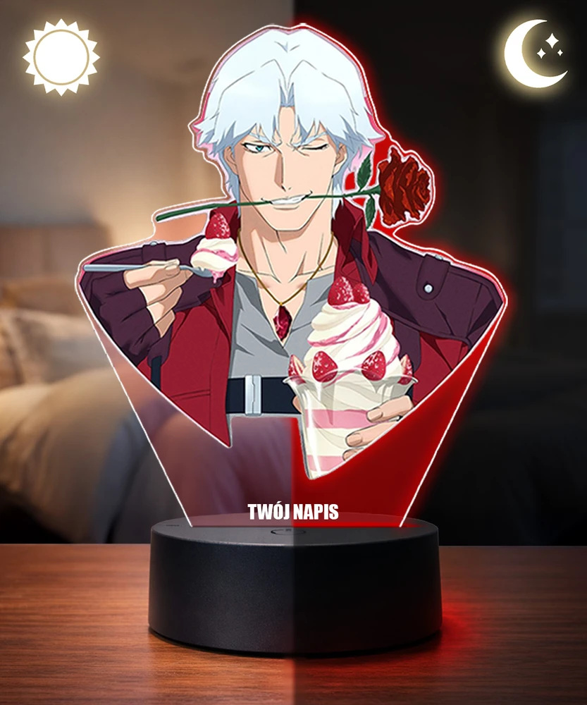 Plexido Lampka Nocna LED 3D Dante Devil May Cry Personalizowana Anime Prezent