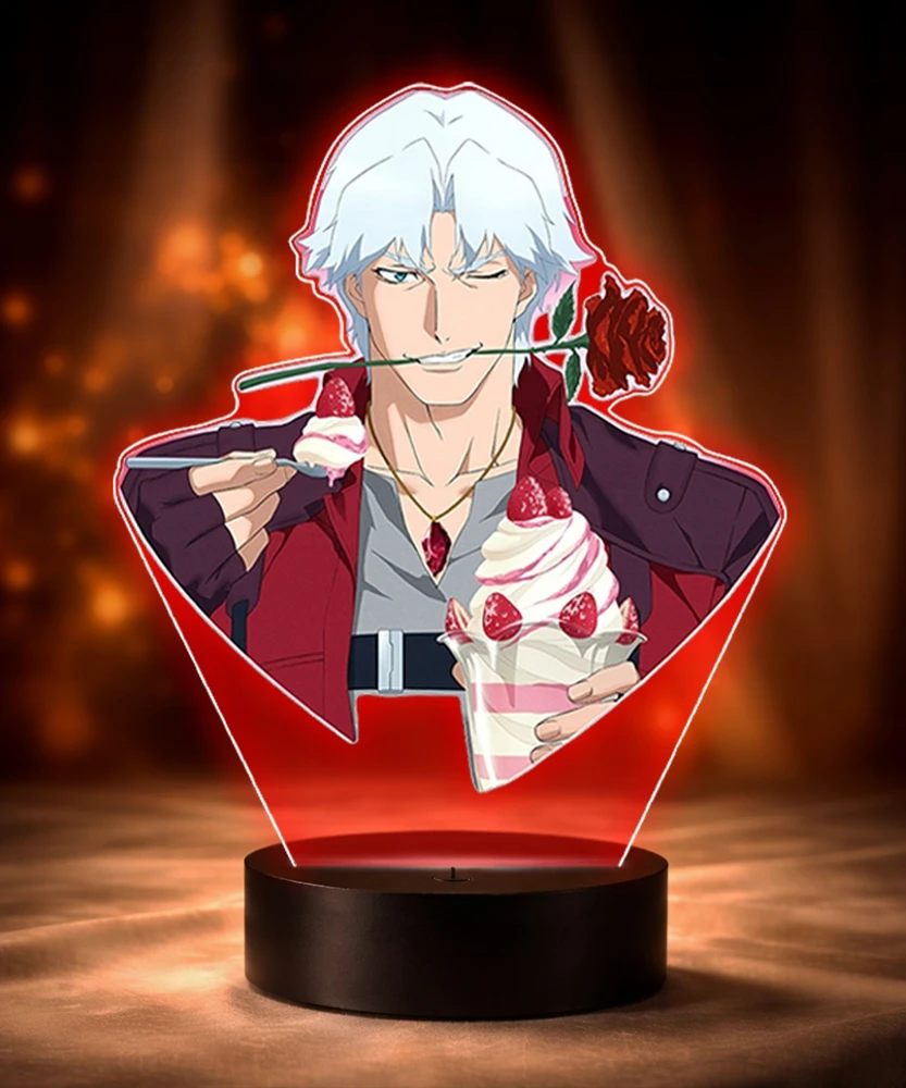 Plexido Lampka Nocna LED 3D Dante Devil May Cry Personalizowana Anime Prezent