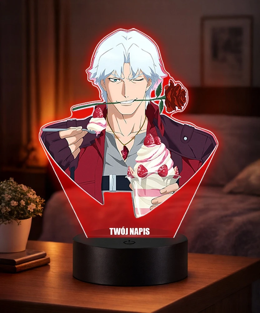 Plexido Lampka Nocna LED 3D Dante Devil May Cry Personalizowana Anime Prezent
