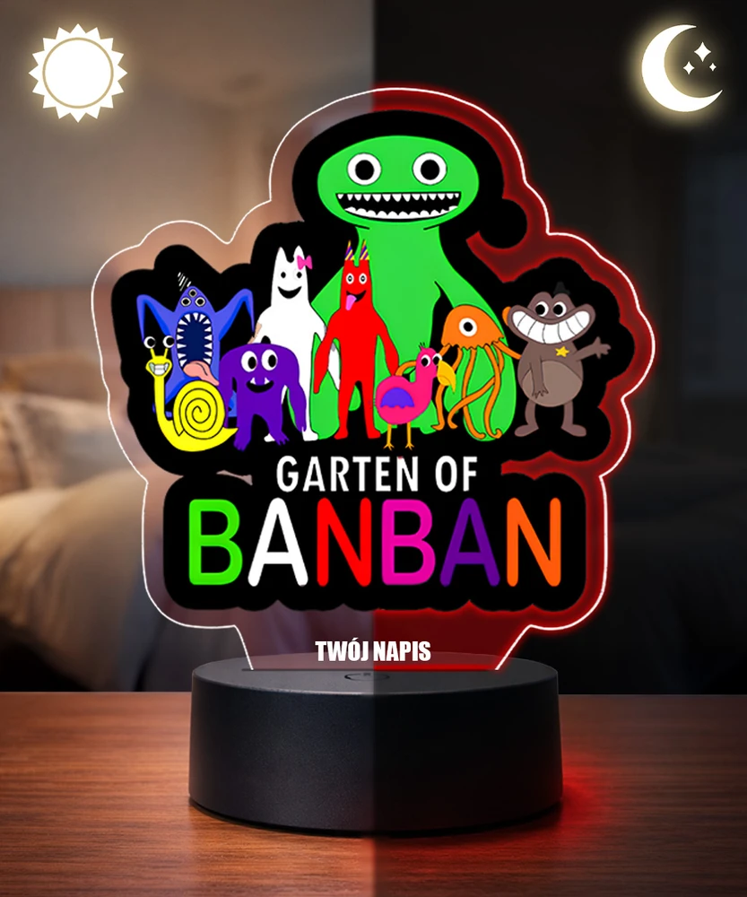 Plexido Lampka Nocna LED 3D Garten of Banban Postacie Imieniem Prezent dla Dziecka