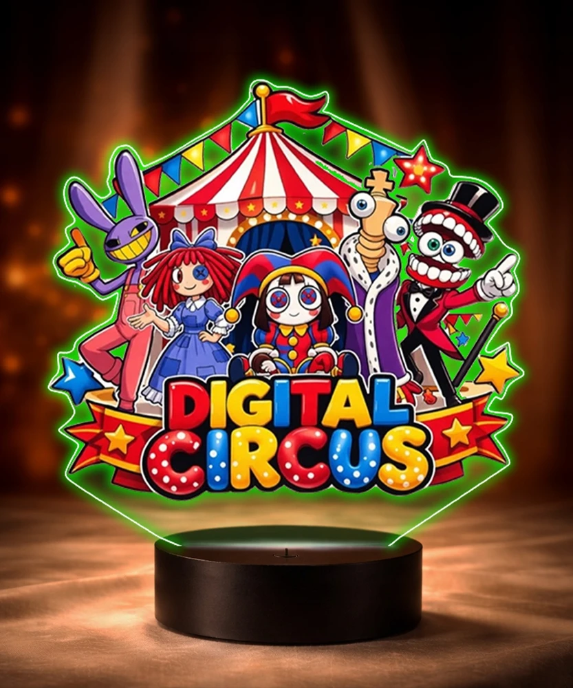 Plexido Lampka Nocna LED 3D The Amazing Digital Circus su Imieniem Prezent