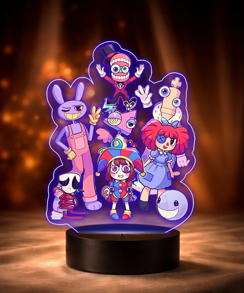 Plexido Lampka Nocna LED 3D The Amazing Digital Circus Postacie Prezent dla Dziecka