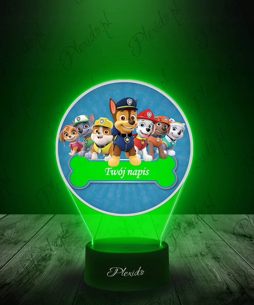 Plexido Lampka Nocna su Nadrukiem 3D LED Psi Patrol Prezent