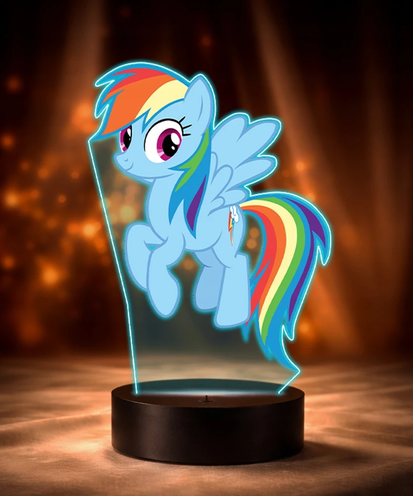 Plexido Lampka Nocna su Nadrukiem LED Dla Dzieci My Little Pony Kucyk Rainbow Dash