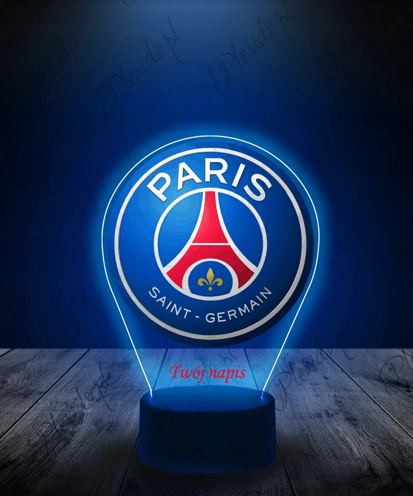 Plexido Lampka Nocna su Nadrukiem LED Paris Saint Germain