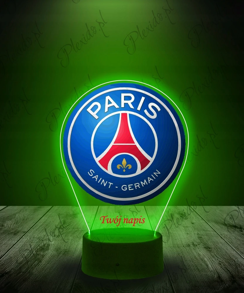 Plexido Lampka Nocna su Nadrukiem LED Paris Saint Germain
