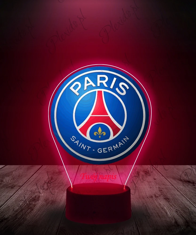 Plexido Lampka Nocna su Nadrukiem LED Paris Saint Germain