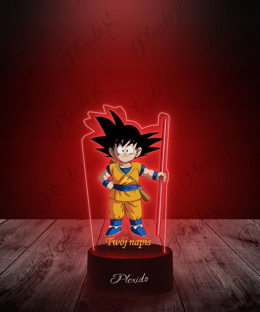 Plexido Lampka Nocna Z Nadrukiem Dragon Ball Daima Goku Prezent Twój Grawer LED