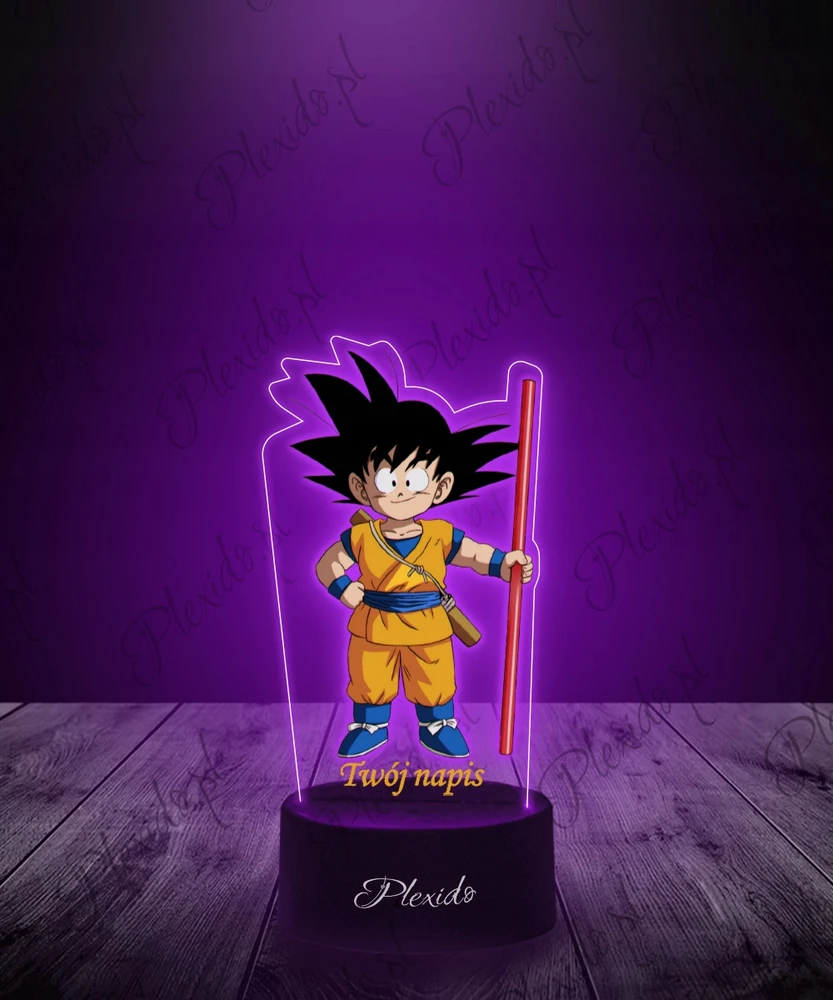 Plexido Lampka Nocna Z Nadrukiem Dragon Ball Daima Goku Prezent Twój Grawer LED