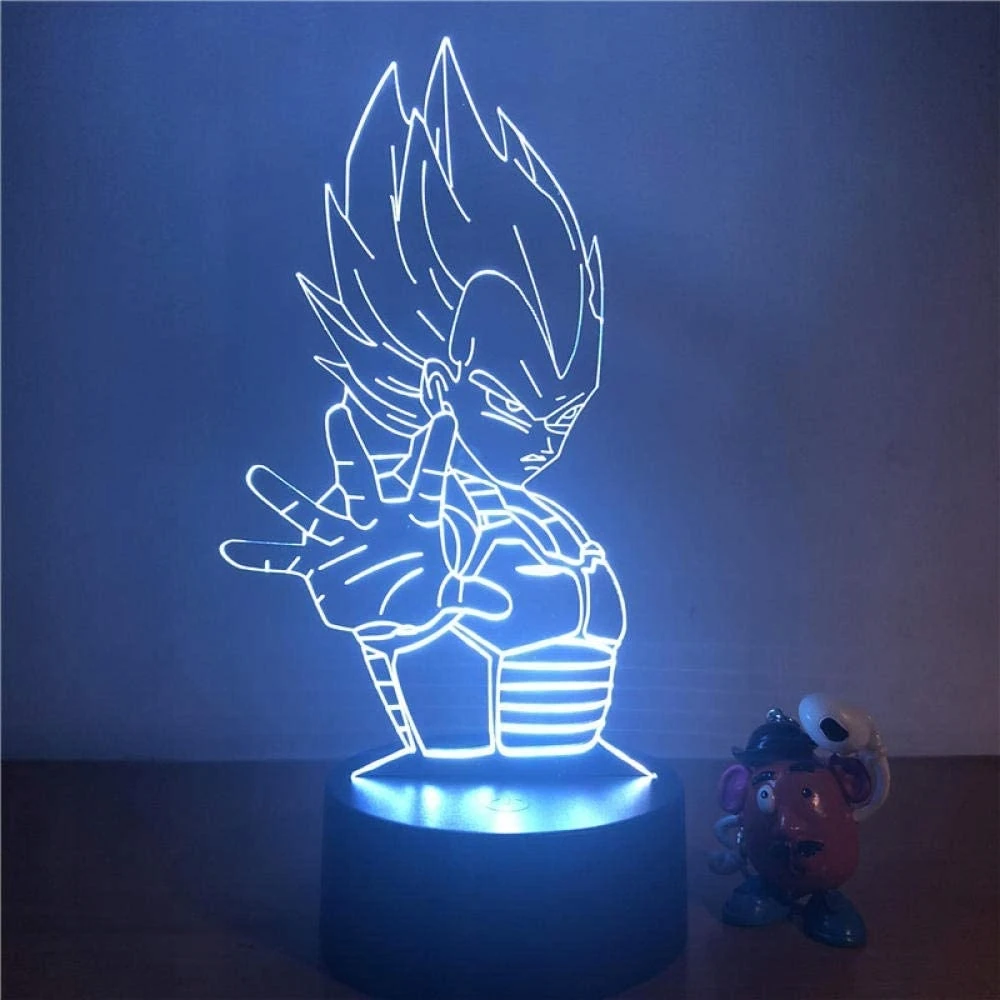 Plexido Led 3d Naktinė Lempa "dragon Ball Vegeta" su vardu