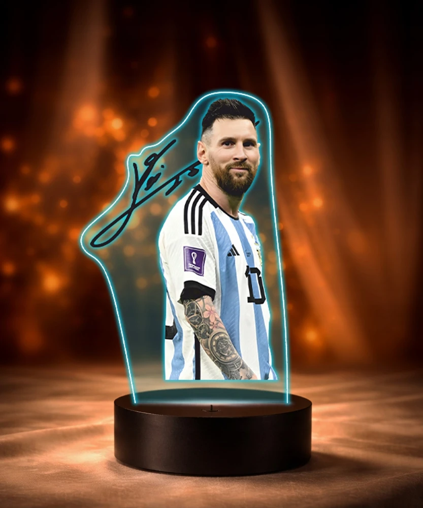 Plexido Naktinė lempa su spaudiniu Argentinos futbolininko Leo Lionelio Messi autografu