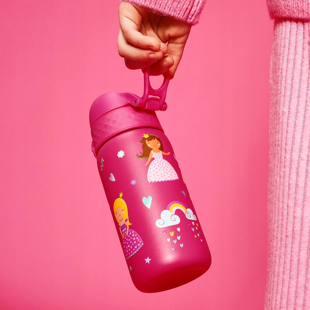 Plieninis ikimokyklinio amžiaus BUTELIS LIGHT PRINCESS Rožinis ION8 0,4 L 400 ml