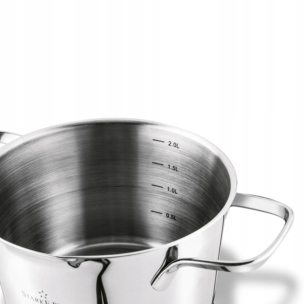 Plieninis PUODAS, INDUKCINIS, NERŪDijantis, dujos Starke Pro Speziale 2.2L 18cm