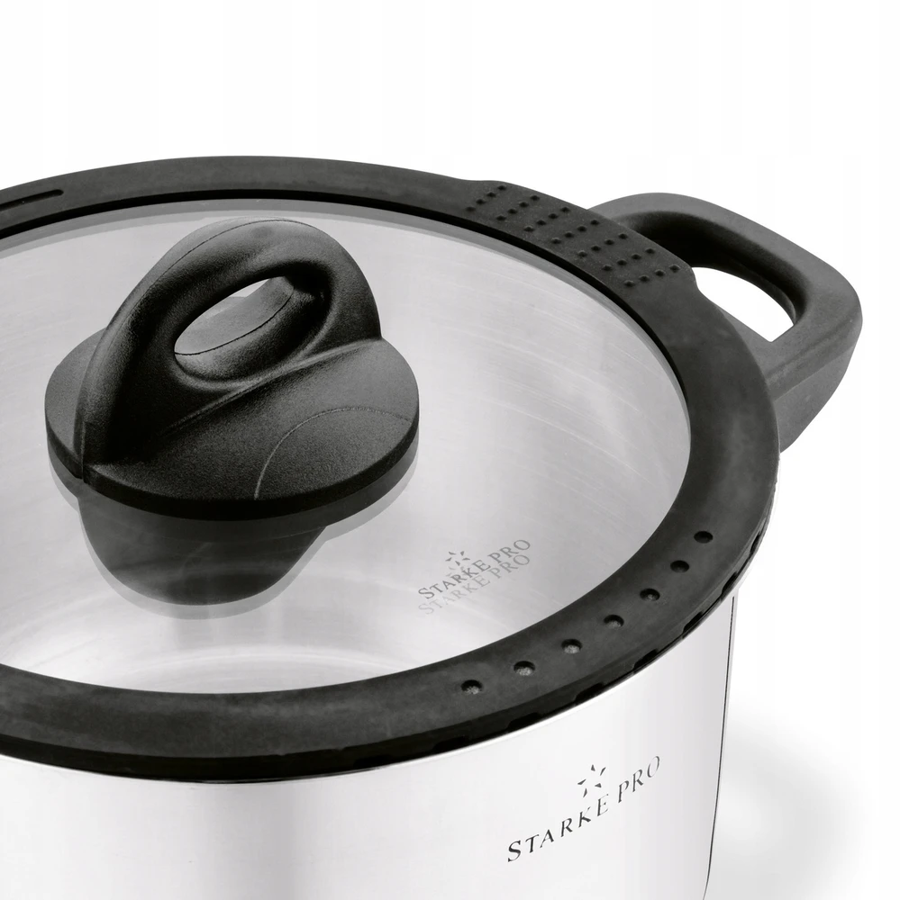 Plieninis PUODAS, INDUKCINIS, NERŪDijantis, dujos MAŽAS Starke Pro Sante 1.9L 16cm