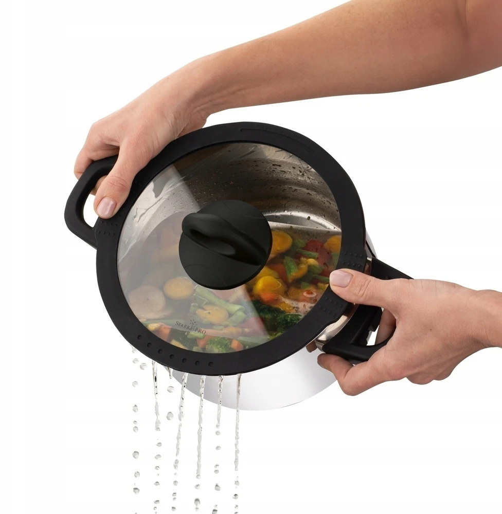 Plieninis PUODAS, INDUKCINIS, NERŪDijantis, dujos MAŽAS Starke Pro Sante 1.9L 16cm