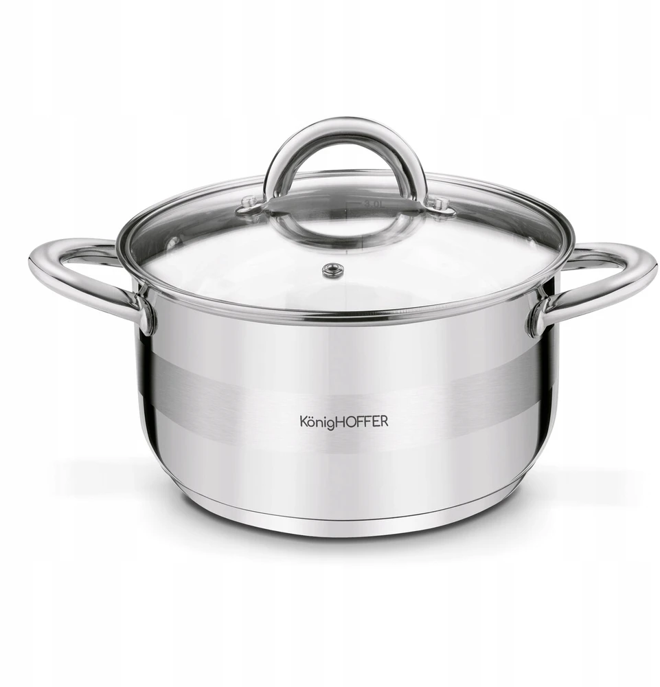 PLIENINIS PUODAS indukcinių DUJŲ KIETAS DANGIS Konighoffer Faro 3,4 l 20cm