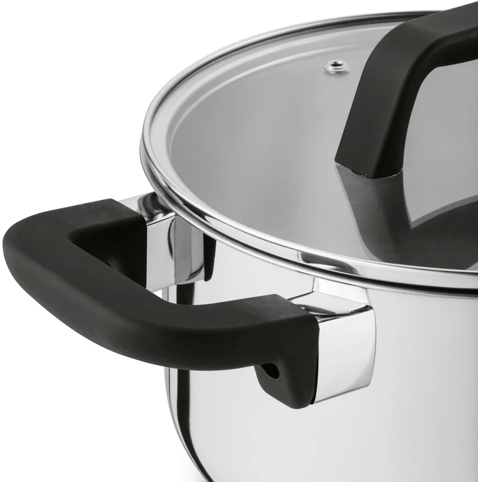 Plieninis PUODAS su dangčiu INDUKCINIS DIDELIS dujinis Starke Pro Sfera 5,8L 24cm