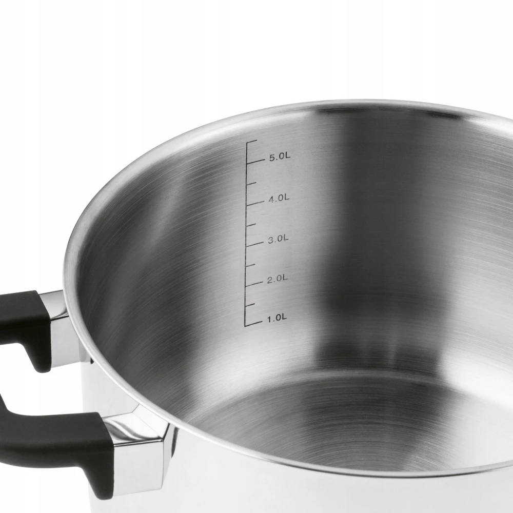 Plieninis PUODAS su dangčiu INDUKCINIS DIDELIS dujinis Starke Pro Sfera 5,8L 24cm