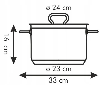 PLIENINIS PUODAS SU DANGIU PROFI TESCOMA 24cm 7l