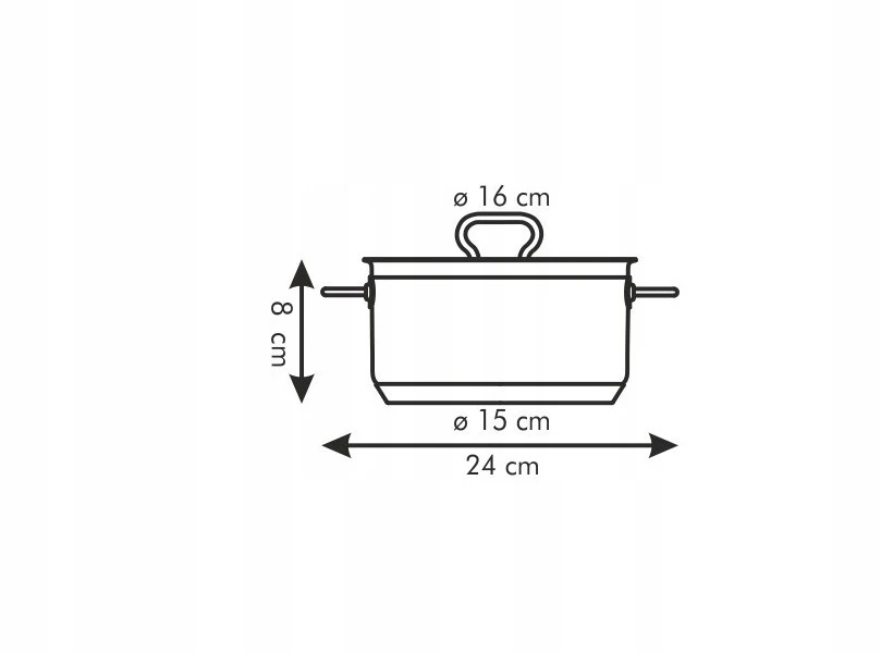 PLIENINIS PUODAS SU DANGIU PROFI TESCOMA 16cm 1,5l