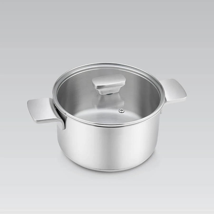 Plieninis puodas su dangteliu, indukcinis, 24cm, 5,7l | Maestro MR-3521-24