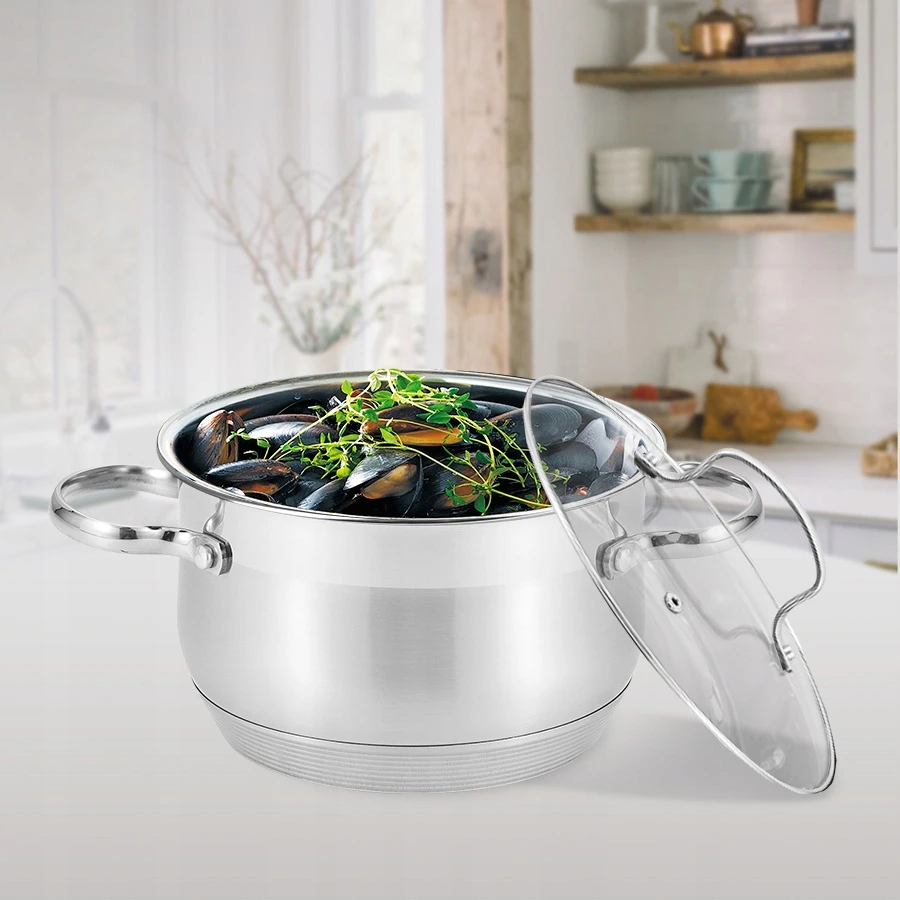 Plieninis puodas su dangteliu, indukcinis, 18cm, 2,9l | Maestro MR-3512-18