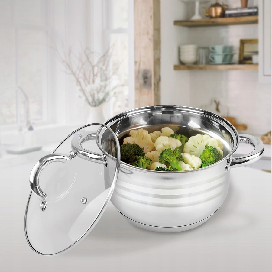 Plieninis puodas su dangteliu, indukcinis, 20cm, 3,9l | Maestro MR-3513-20