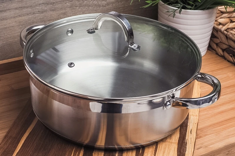 Plieninis puodas Žemos indukcinės dujos 6,0L 28 cm KLAUSBERG KB-7174