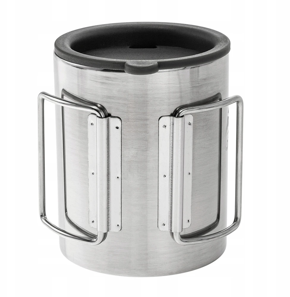 Helikon Thermal mug with lid 250 ml Sidabrinis, Juodas