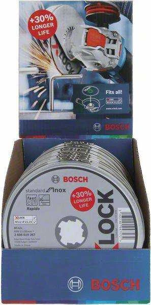 Bosch X-LOCK standartinis Inox 10vnt. × 125 × 1 mm