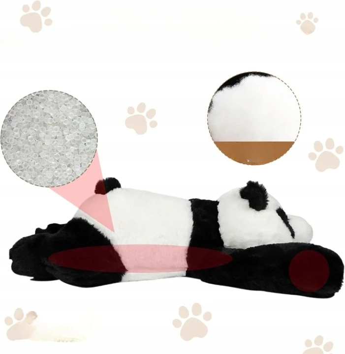 Pliušinė panda, 65 cm, 1kg, skirta ADHD, autizmui ir stresui