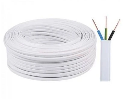 Plokščias monolitinis behalogeninis kabelis LIETKABELIS, 3 x 1,5 mm², DCA klasė, 100 m