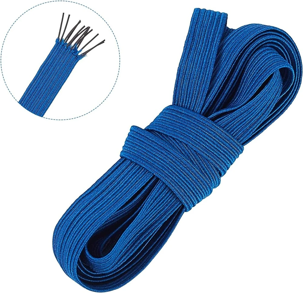 PLOKŠČIAS TRINTUKAS 10MM 60M ELASTINGAS AUDINIS RANKŲ DARBŲ SPALVŲ SIUVIMO