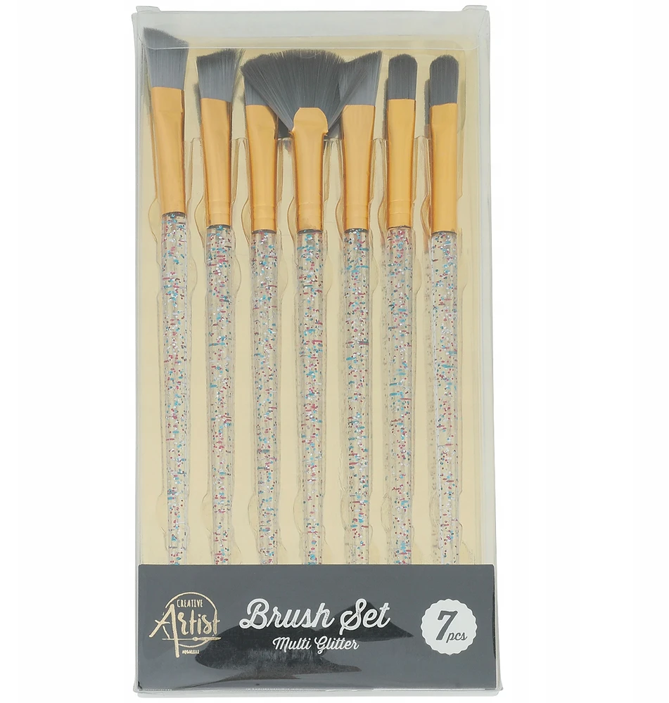 Plokšti blizgučiai aliejiniais dažais teptukai 7 PAKETAI DIDELIS RINKINYS "Faber-castell