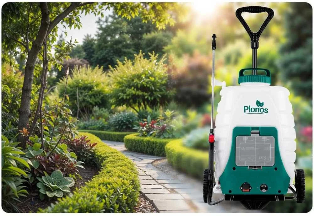 „Plonos PL-600“ akumuliatorinis purkštuvas su vežimėliu