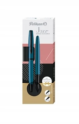 Plunksnakočio ir rašiklio rinkinys Jazz Noble Aqua - PELIKAN