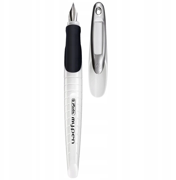 Plunksnakotis Herlitz My.pen kairiarankiams L 10999720 balta-juoda