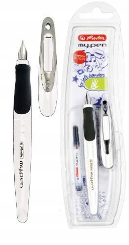 Plunksnakotis Herlitz My.pen kairiarankiams L 10999720 balta-juoda